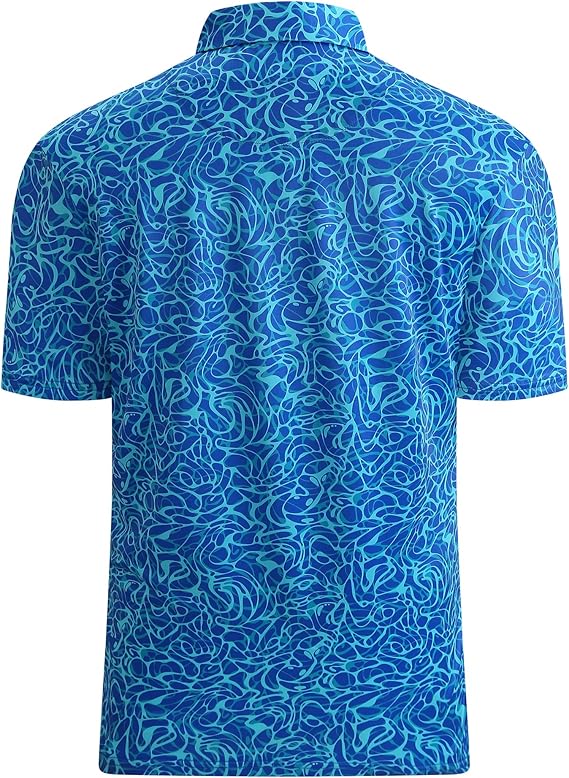 Camisetas de golf premium para hombres Camiseta de cuello de manga corta de Polo de rendimiento de ajuste seco