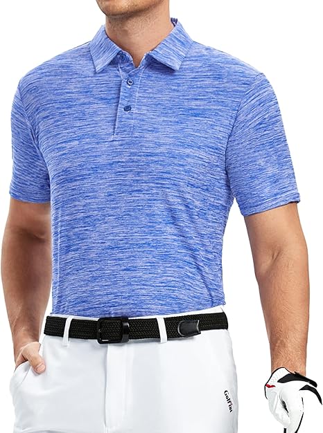 Camisa de golf para hombre Humedad Wicking Rápido Secado Camisas de manga corta Casual Polo para hombres