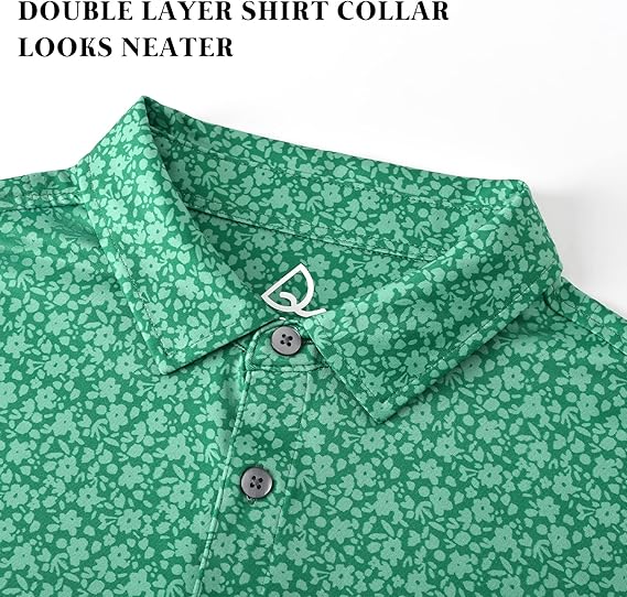 Camisetas de polo para hombre Impresión de moda Camiseta de golf para hombre Ajuste seco Camiseta de golf para hombre de manga corta